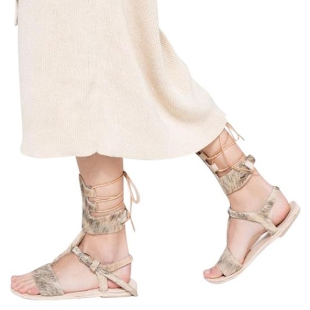 Brother Vellies Coast Sandal Grey Goat Size 9
